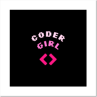 CODER GIRL - PROGRAMMING Posters and Art